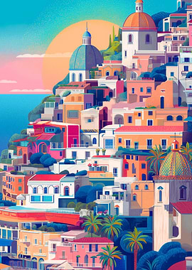 Colorful Italian Coastal Town