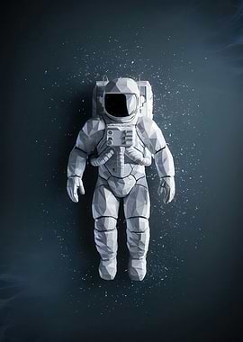 Astronaut in Low Poly Style