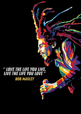 Bob Marley Pop Art Quote