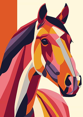 Geometric Horse Portrait