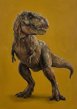 Realistic Tyrannosaurus Rex Painting
