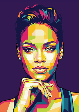 Rihanna Pop Art Portrait