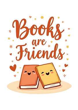 Books are Friends illustration