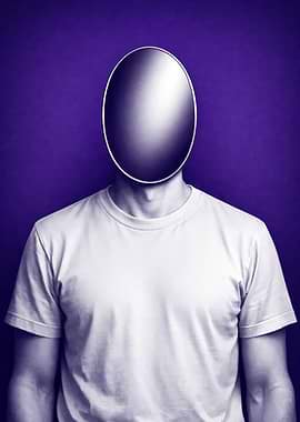 Man with Mirror for a Face