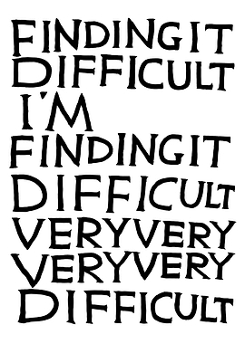 Finding it difficult text art