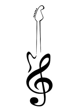 Guitar and Treble Clef Fusion