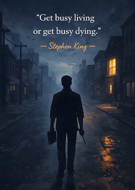 Stephen King Quote on a Moody Street