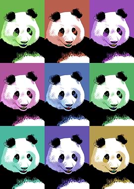Pop Art Panda Portraits