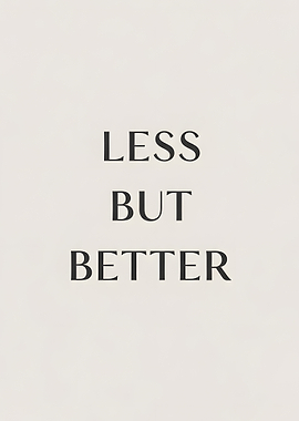 Less But Better Text Art