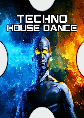 Techno House Dance Poster