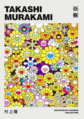 Takashi Murakami Multicolor Flowers