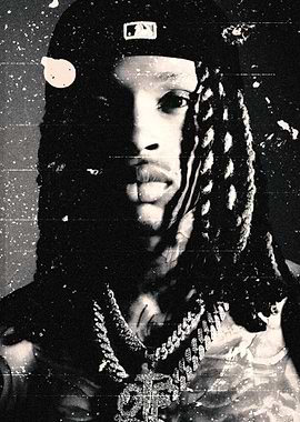 King Von Portrait with Chains