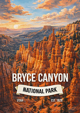 Bryce Canyon National Park Vintage Poster