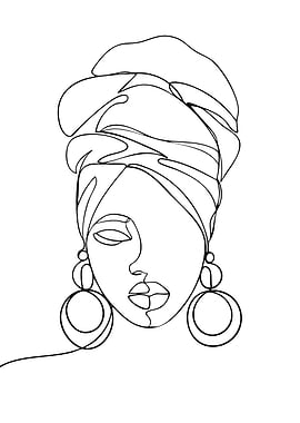 Minimalist Line Art of a Woman