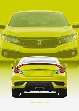 Honda Civic Coupe Rear View