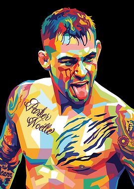 Dustin Poirier Pop Art Portrait