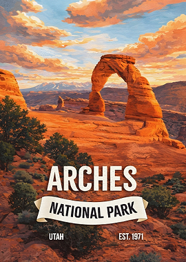 Arches National Park Vintage Poster