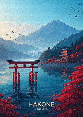 Hakone Torii Gate and Pagoda