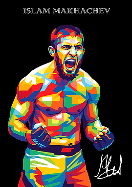 Islam Makhachev Pop Art Portrait