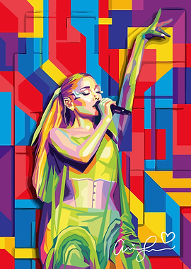 Ariana Grande Pop Art Portrait