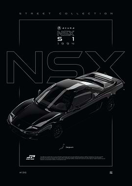 Acura NSX 1994 Street Collection Poster