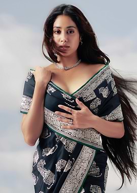 Janhvi Kapoor in Tiger Print Saree