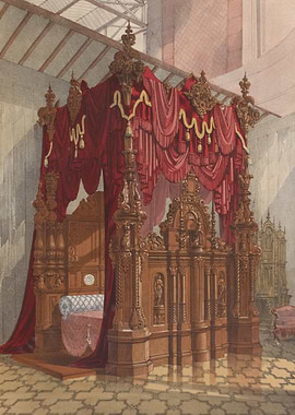 Ornate Victorian Canopy Bed