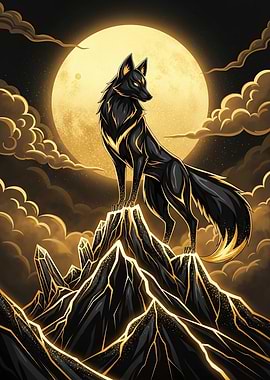 Golden Wolf on Crystal Mountain