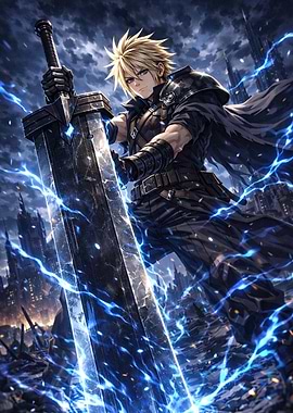 Cloud Strife with Buster Sword