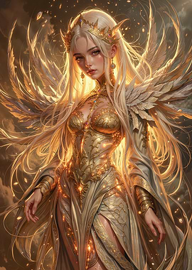 Golden Angelic Warrior
