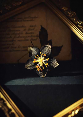 Dark Flower in Ornate Frame