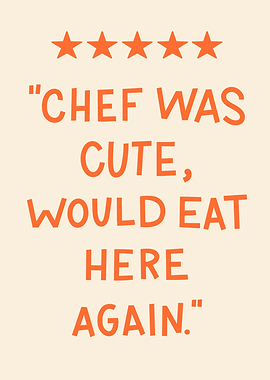 Funny restaurant review with stars