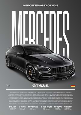 Mercedes-AMG GT 63 S Car Poster