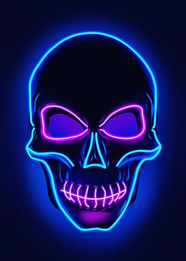 Neon Skull Mask