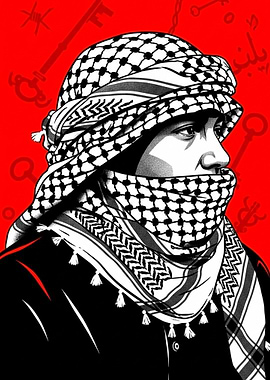 Man in Keffiyeh Keys to Liberation