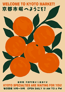 Kyoto Market Welcome Poster