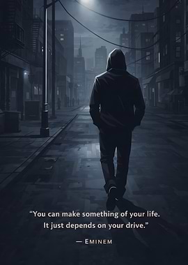 Eminem Quote on City Street