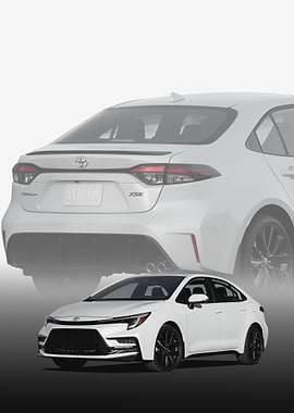 White Toyota Corolla XSE Sedan