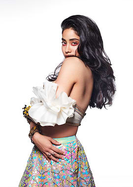 Janhvi Kapoor in a sequined lehenga