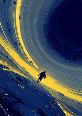 nto the Void – Cosmic Astronaut Wall Art