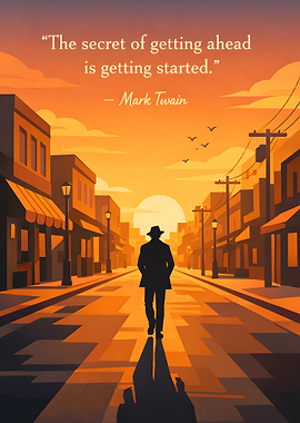 Mark Twain Quote on City Street