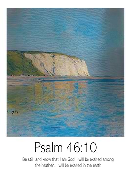 Psalm 46:10 Coastal Cliff Painting