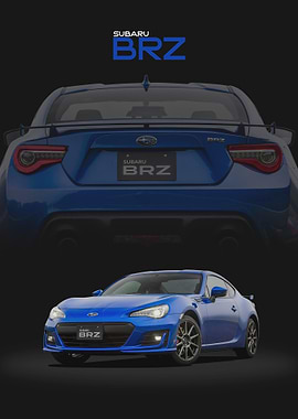 Blue Subaru BRZ Sports Car