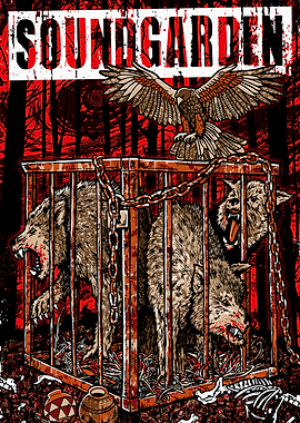Soundgarden Wolves and Eagle Art