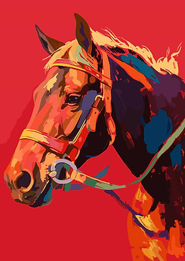 Pop Art Horse Portrait