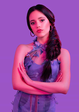Jenna Ortega in Purple Dress