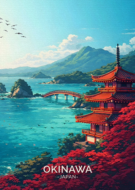 Okinawa Japan Pagoda Landscape