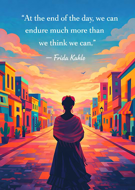 Frida Kahlo inspirational quote painting