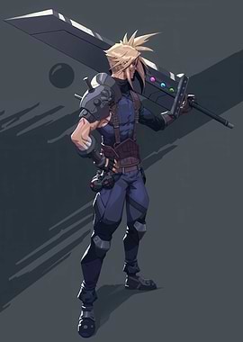 Cloud Strife with Buster Sword