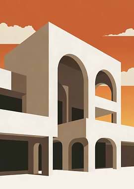 Modernist Architecture with Arches